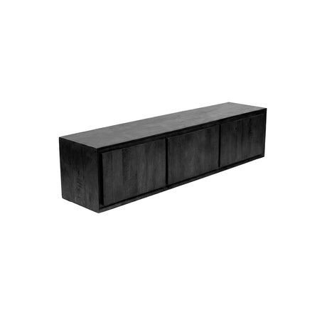LABEL51 Tv-meubel Nori - Zwart - Mangohout - 160 cm van LABEL51 – Luxe comfort op maat van PureWonen. Vraag naar de beste prijs.