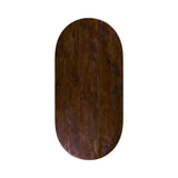 LABEL51 Eetkamertafel Tafelblad Halve Cirkel - Espresso - Mangohout - 200 cm - Halve Cirkel