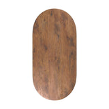 LABEL51 Eetkamertafel Tafelblad Halve Cirkel - Nature Smooth - Mangohout - 200 cm - Halve Cirkel