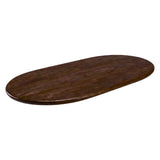 LABEL51 Eetkamertafel Tafelblad Halve Cirkel - Espresso - Mangohout - 240 cm - Halve Cirkel