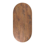 LABEL51 Eetkamertafel Tafelblad Halve Cirkel - Nature Smooth - Mangohout - 220 cm - Halve Cirkel