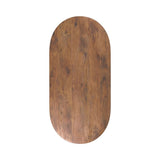 LABEL51 Eetkamertafel Tafelblad Halve Cirkel - Nature Smooth - Mangohout - 180 cm - Halve Cirkel