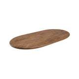 LABEL51 Tafelblad - 1407 Tafelblad Halve Cirkel - Nature Smooth - Mangohout - 160 cm - Halve Cirkel