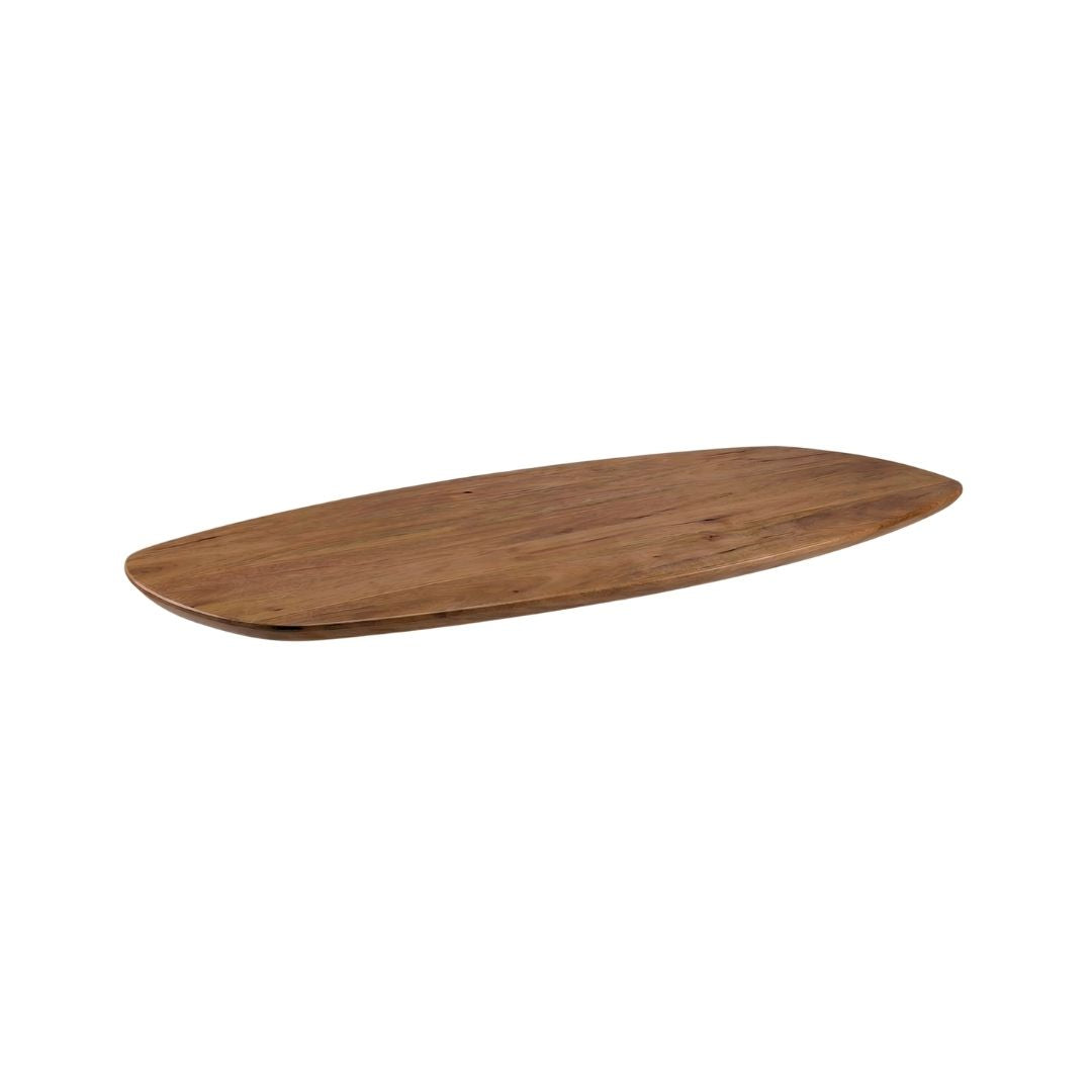 LABEL51 Eetkamertafel Tafelblad Deens Ovaal - Nature Smooth - Mangohout - 160 cm - Deens Ovaal