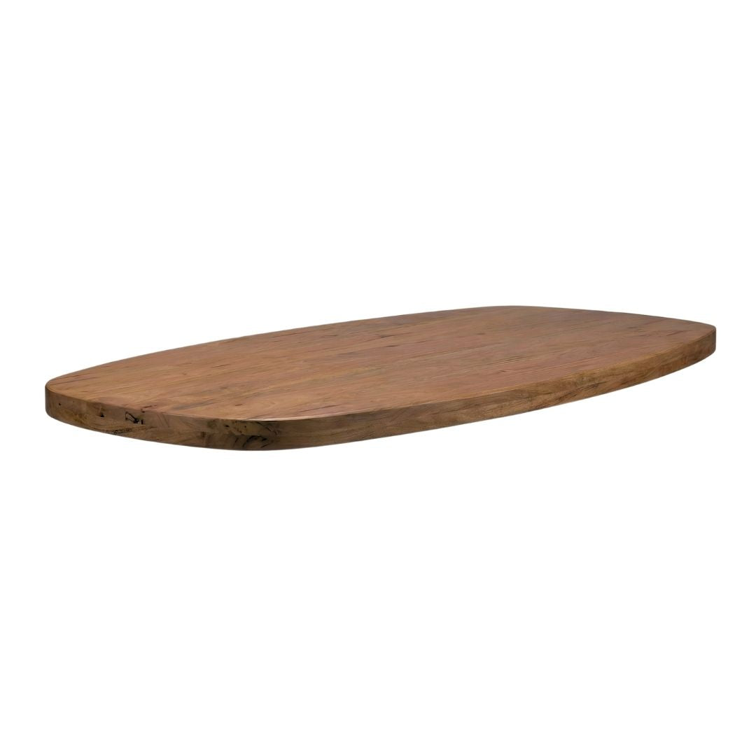 LABEL51 Eetkamertafel Tafelblad Deens Ovaal - Nature Smooth - Mangohout - 220 cm - Deens Ovaal