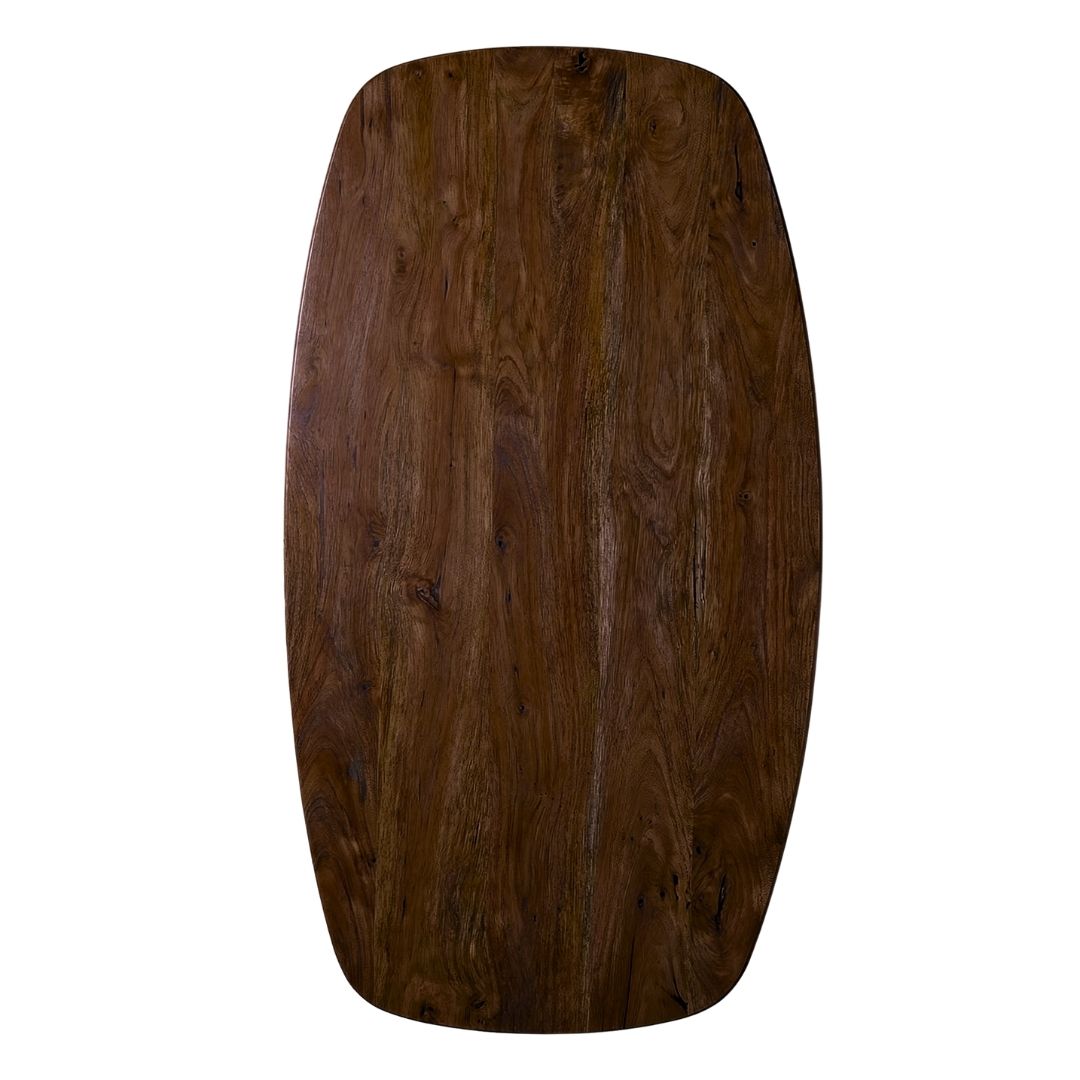LABEL51 Eetkamertafel Tafelblad Deens Ovaal - Espresso - Mangohout - 240 cm - Deens Ovaal van LABEL51 – Luxe comfort op maat van PureWonen. Vraag naar de beste prijs.