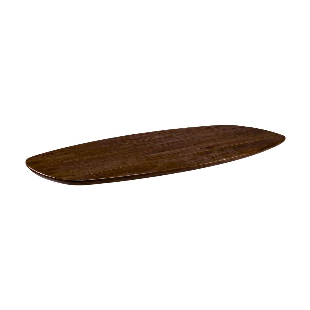 LABEL51 Eetkamertafel Tafelblad Deens Ovaal - Espresso - Mangohout - 200 cm - Deens Ovaal