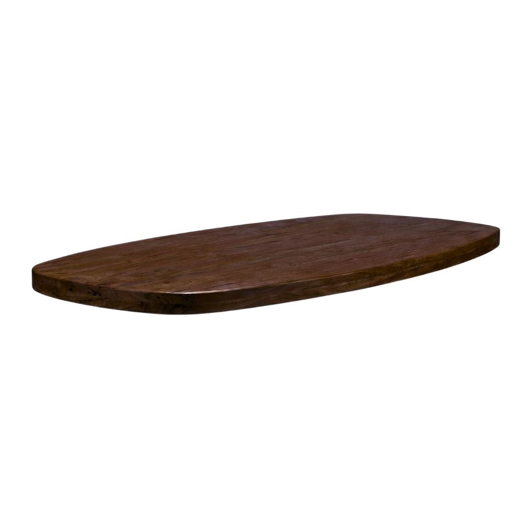 LABEL51 Eetkamertafel Tafelblad Deens Ovaal - Espresso - Mangohout - 220 cm - Deens Ovaal