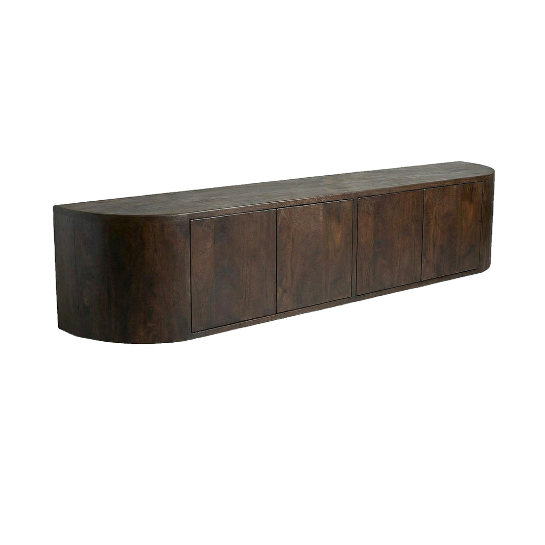 LABEL51 Tv-meubel Saya - Espresso - Mangohout - 220 cm