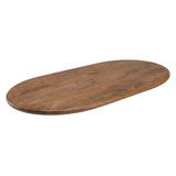 LABEL51 Eetkamertafel Tafelblad Halve Cirkel - Nature Smooth - Mangohout - 240 cm - Halve Cirkel