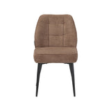 LABEL51 Eetkamerstoel Liam - Taupe - Egon - Zwart Metalen Frame