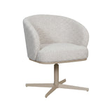 LABEL51 Eetkamerstoel Cannes - Naturel - Royal Boucle - Taupe Metalen Frame