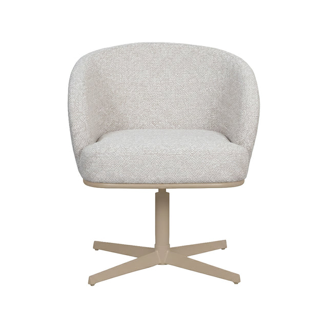 LABEL51 Eetkamerstoel Cannes - Naturel - Royal Boucle - Taupe Metalen Frame