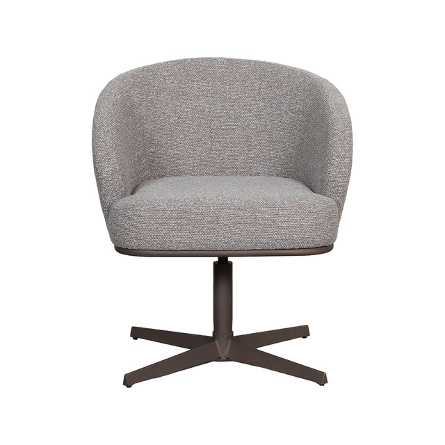 LABEL51 Eetkamerstoel Cannes - Mushroom - Royal Boucle - Brons Metalen Frame