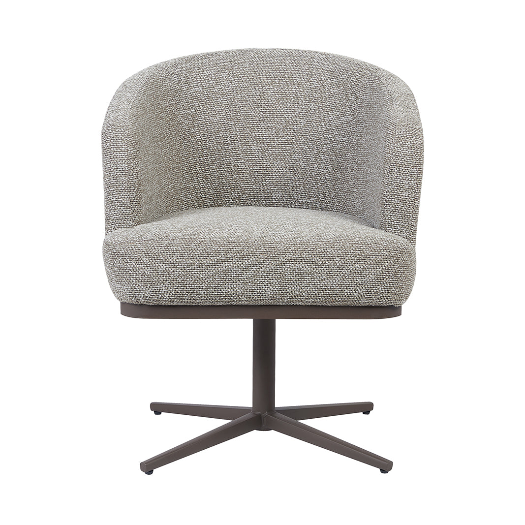 LABEL51 Eetkamerstoel Cannes - Mushroom - Royal Boucle - Brons Metaal