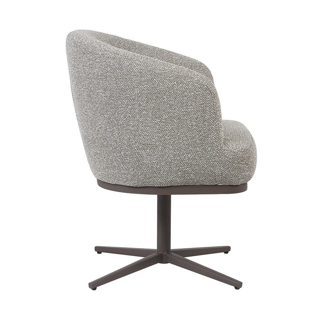 LABEL51 Eetkamerstoel Cannes - Mushroom - Royal Boucle - Brons Metaal