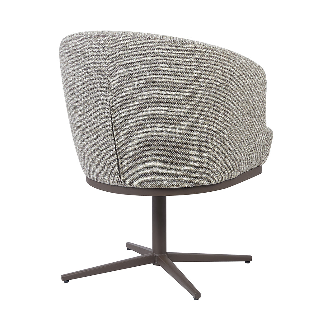 LABEL51 Eetkamerstoel Cannes - Mushroom - Royal Boucle - Brons Metaal