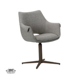 LABEL51 Eetkamerstoel Nozomi - Mushroom - Royal Boucle - Brons Metalen Frame