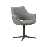 LABEL51 Eetkamerstoel Nozomi - Mushroom - Royal Boucle - Brons Metalen Frame