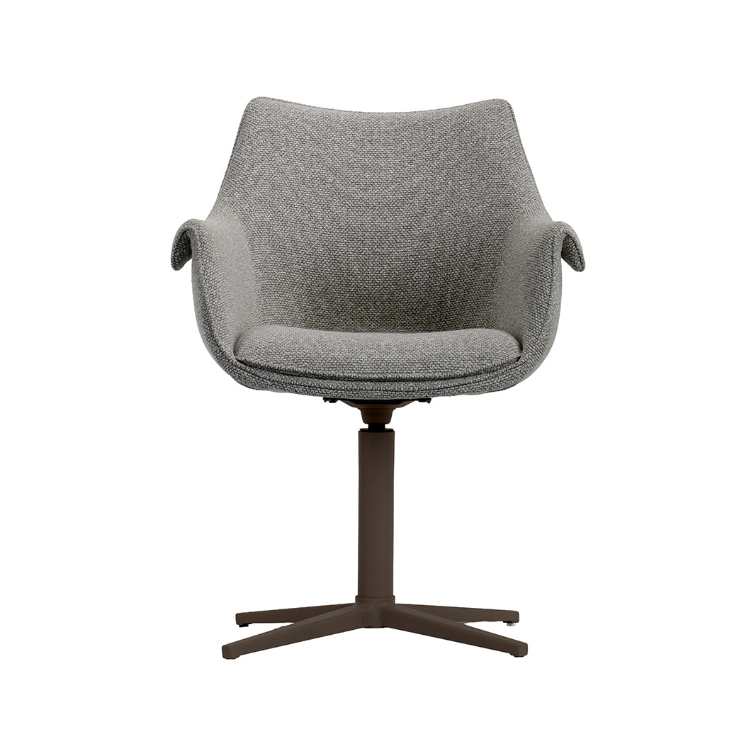 LABEL51 Eetkamerstoel Nozomi - Mushroom - Royal Boucle - Brons Metalen Frame