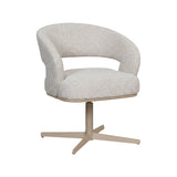 LABEL51 Eetkamerstoel Monaco - Naturel - Royal Boucle - Taupe Metalen Frame