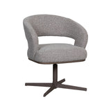 LABEL51 Eetkamerstoel Monaco - Mushroom - Royal Boucle - Brons Metalen Frame