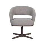 LABEL51 Eetkamerstoel Monaco - Mushroom - Royal Boucle - Brons Metalen Frame