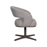 LABEL51 Eetkamerstoel Monaco - Mushroom - Royal Boucle - Brons Metalen Frame