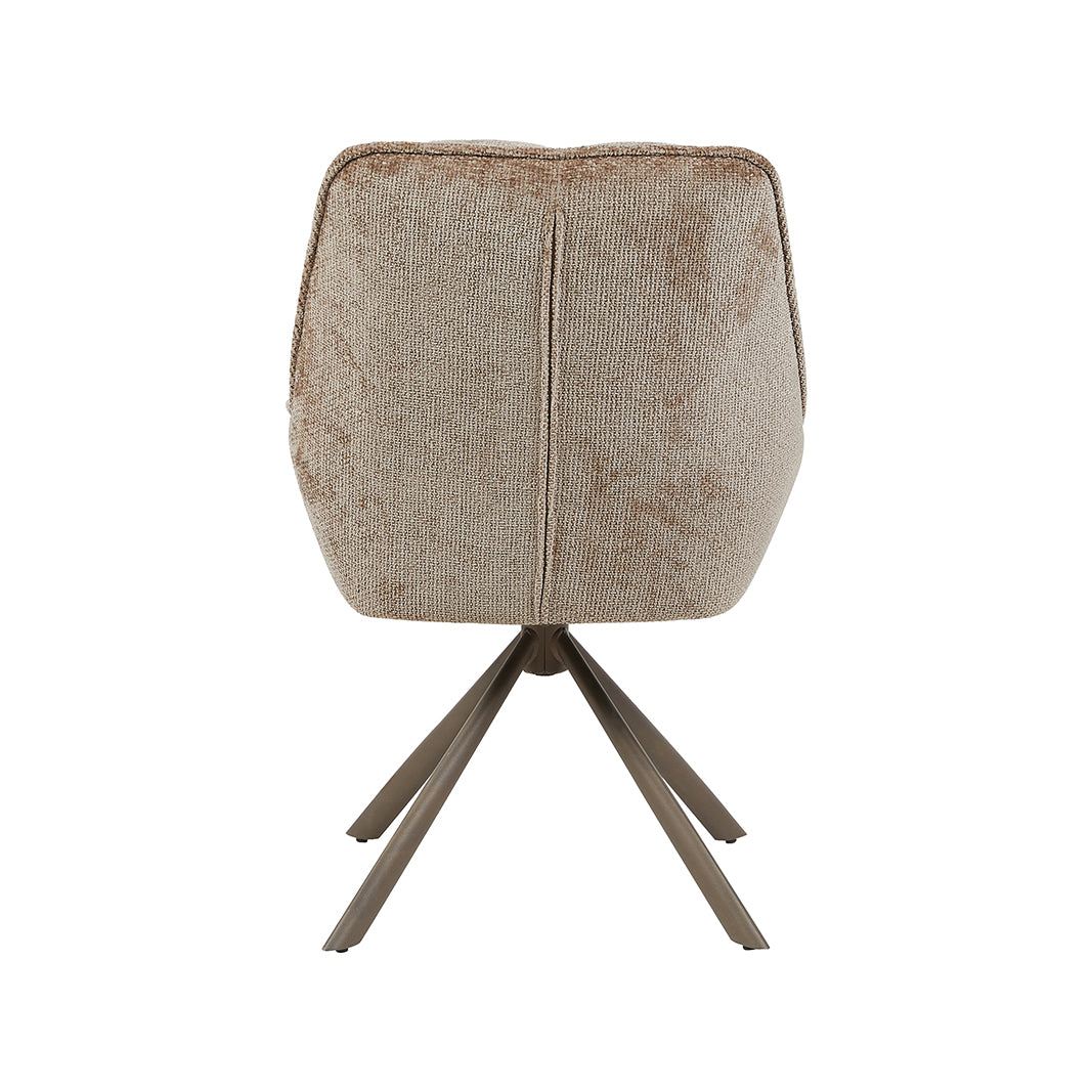 LABEL51 Eetkamerstoel Reims - Taupe - Haga - Brons Metalen Frame van LABEL51 – Luxe comfort op maat van PureWonen. Vraag naar de beste prijs.