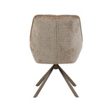 LABEL51 Eetkamerstoel Reims - Taupe - Haga - Brons Metalen Frame
