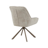 LABEL51 Eetkamerstoel Reims - Naturel - Haga - Brons Metalen Frame