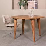 LABEL51 Eetkamertafel Fly - Nature Smooth - Mangohout - 120 cm - Rond van LABEL51 – Luxe comfort op maat van PureWonen. Vraag naar de beste prijs.