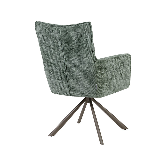 LABEL51 Eetkamerstoel Dubai - Hunter - Haga - Brons Metalen Frame