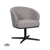 LABEL51 Eetkamerstoel Cannes - Mushroom - Royal Boucle - Zwart Metalen Frame van LABEL51 – Luxe comfort op maat van PureWonen. Vraag naar de beste prijs.