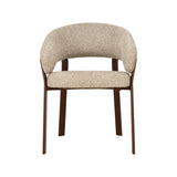 LABEL51 Eetkamerstoel Sato - Beige - Prestige - Walnoot Houten Frame