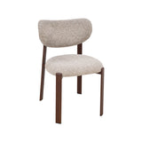 LABEL51 Eetkamerstoel Mika - Beige - Prestige - Walnoot Houtlook Metaal