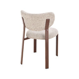 LABEL51 Eetkamerstoel Mika - Beige - Prestige - Walnoot Houtlook Metaal