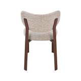 LABEL51 Eetkamerstoel Mika - Beige - Prestige - Walnoot Houtlook Metaal