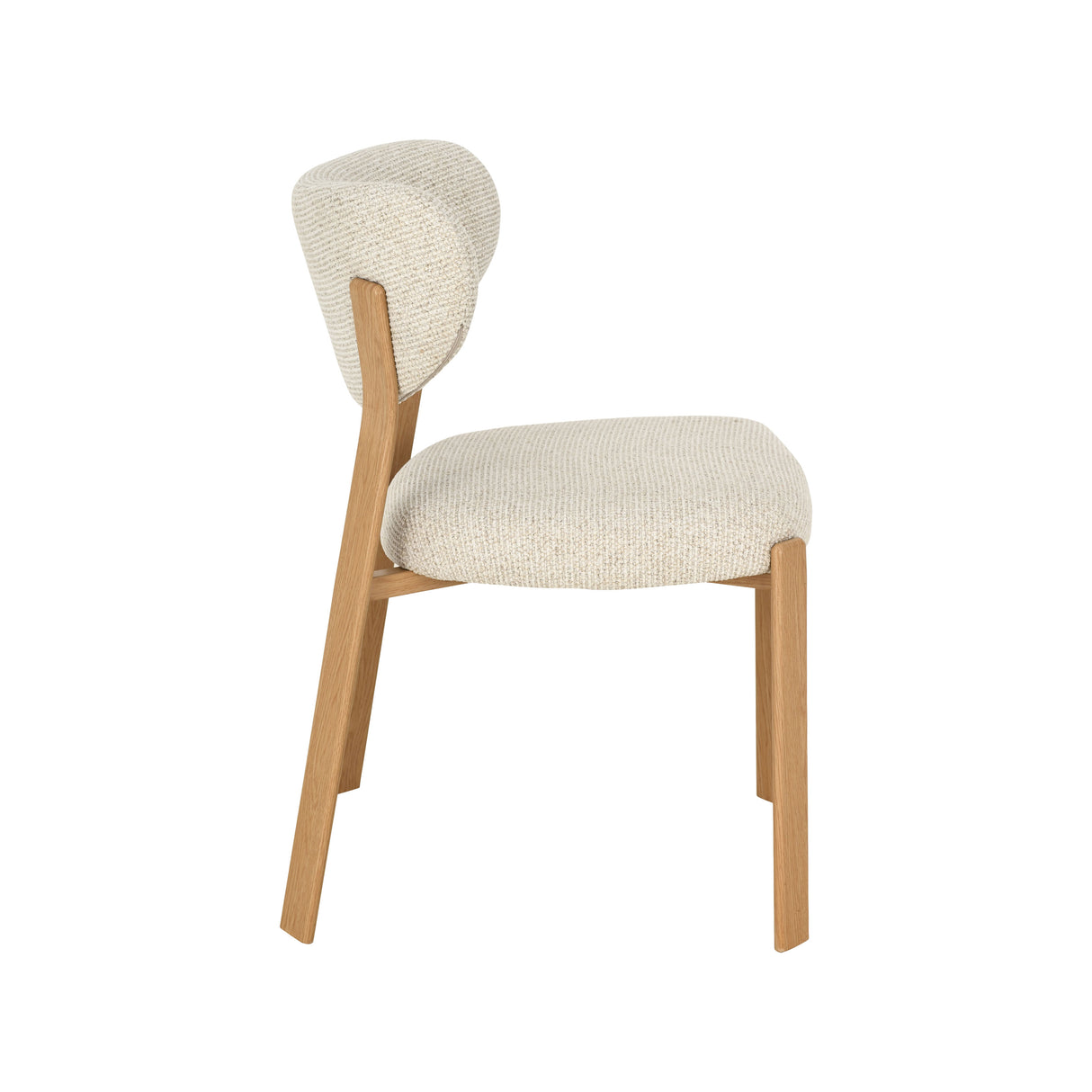 LABEL51 Eetkamerstoel Mika - Naturel - Prestige - Naturel Houtlook Metaal