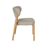 LABEL51 Eetkamerstoel Mika - Beige - Prestige - Naturel Houtlook Metaal