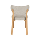 LABEL51 Eetkamerstoel Mika - Beige - Prestige - Naturel Houtlook Metaal