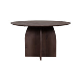 LABEL51 Eetkamertafel Mick - Espresso - Mangohout - 130 cm - Rond