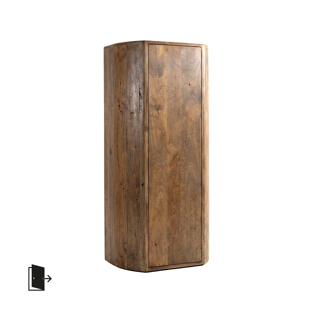 LABEL51 Bergkast Saya - Natural - Mangohout - 160 cm - Rechts