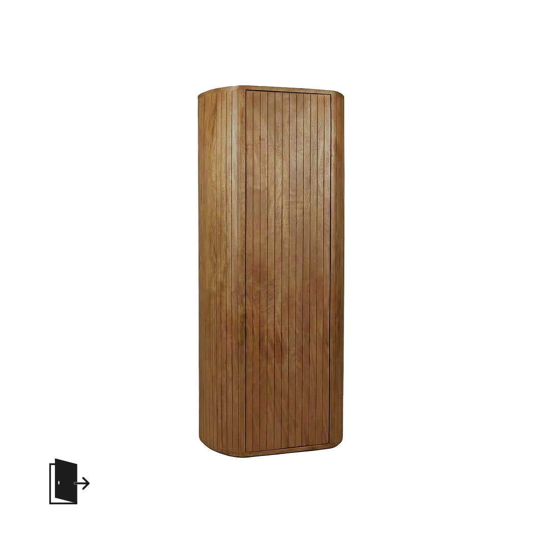 LABEL51 Bergkast Miya - Natural - Mangohout - 140 cm - Rechts