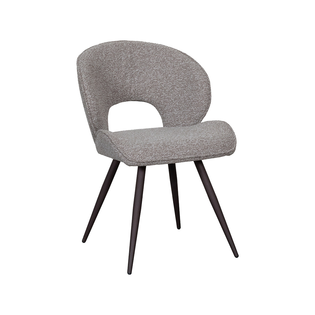 LABEL51 Eetkamerstoel Sakura - Mushroom - Royal Boucle - Brons Metalen Frame
