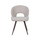 LABEL51 Eetkamerstoel Sakura - Naturel - Royal Boucle - Brons Metalen Frame