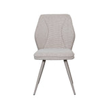LABEL51 Eetkamerstoel Silvain - Naturel - Royal Boucle - Taupe Metalen Frame