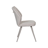 LABEL51 Eetkamerstoel Silvain - Naturel - Royal Boucle - Taupe Metalen Frame
