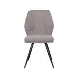 LABEL51 Eetkamerstoel Silvain - Mushroom - Royal Boucle - Zwart Metalen Frame