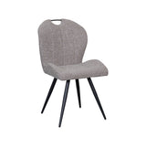 LABEL51 Eetkamerstoel Silly - Mushroom - Royal Boucle - Zwart Metalen Frame